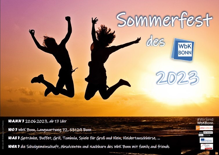 Einladung zum Sommerfest am WbK Bonn am 20.06.2023 um 17 Uhr